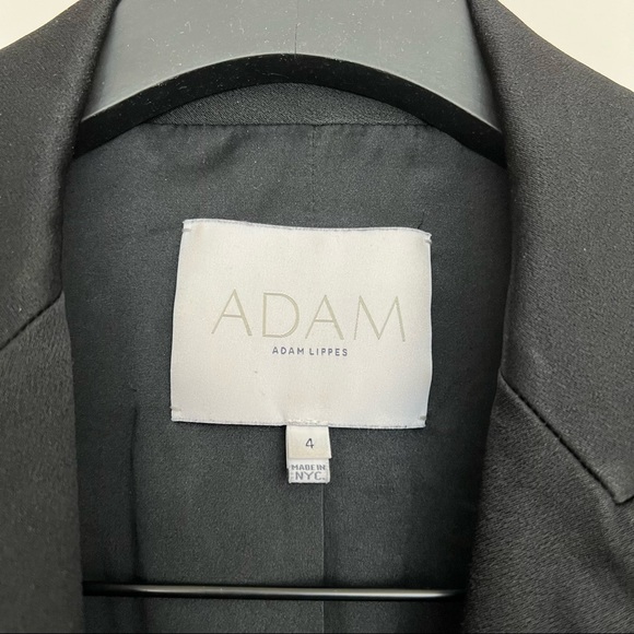 ADAM Sateen Black Double Breasted Blazer - Picture 4 of 6
